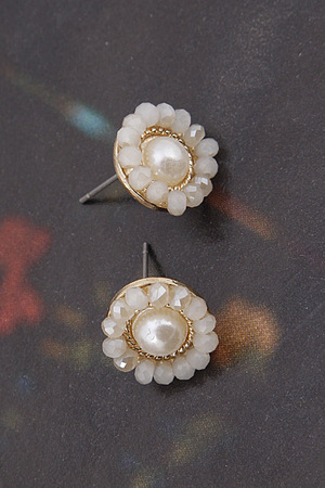 Flower Pearl Earrings 6ACH3